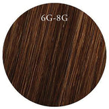 6G-8G-COFFRET/20POUCES/50,8 CM 7 PIÈCES CLIP BRUN MOYEN MÈCHES CLAIRES