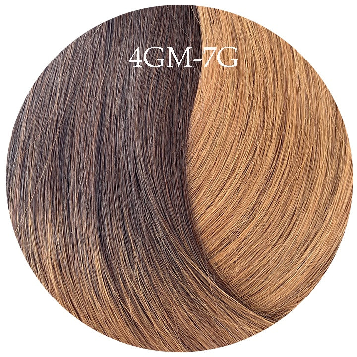 4GM-7G-20POUCES/50,8 CM 7 PIÈCES À CLIPS - CHÂTAIN CHAUD FONDANT OMBRÉ