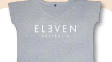 ELEVEN T-SHIRT GREY WHITE LARGE