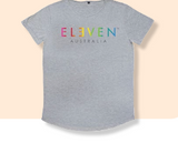 ELEVEN T-SHIRT RAINBOW WHITE  LARGE